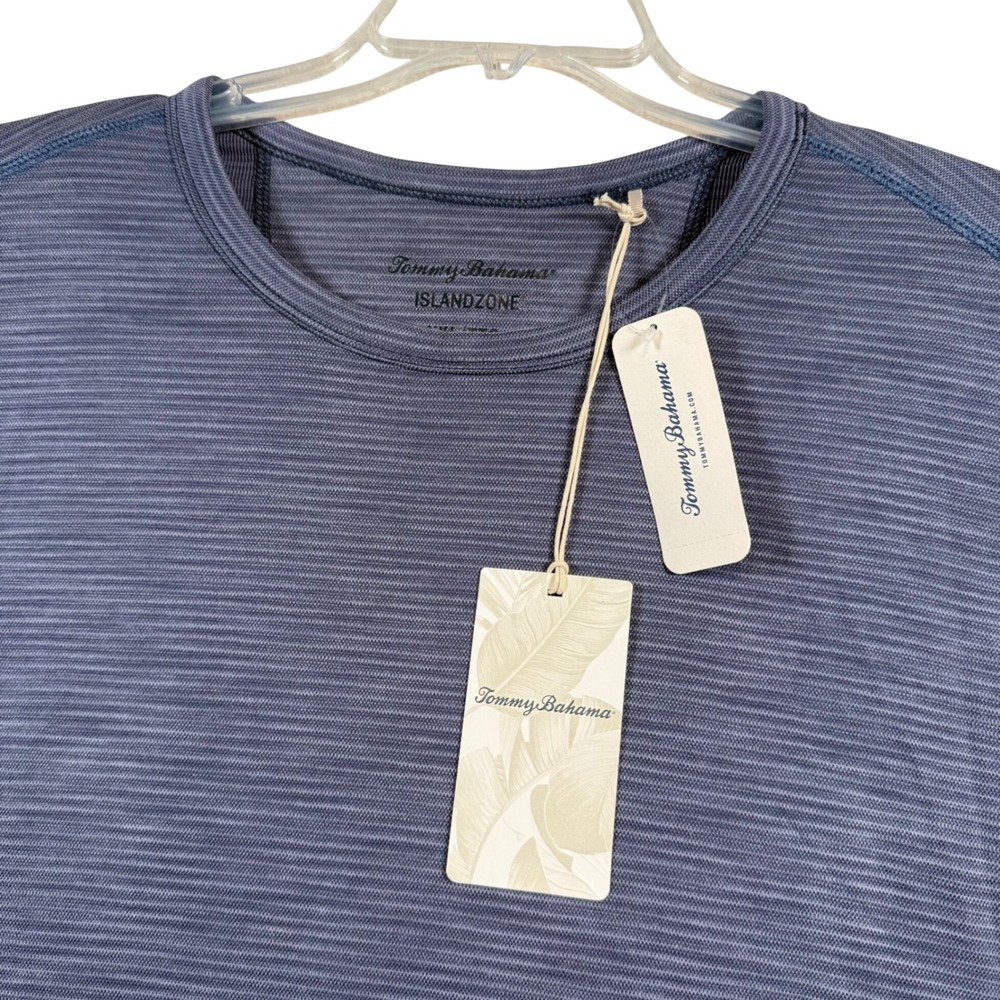NEW Tommy Bahama Paradise Isles Tee Mens XXL Blue IslandZone Stripe